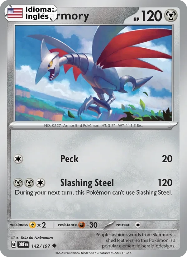 Skarmory (142) — Obsidian Flames