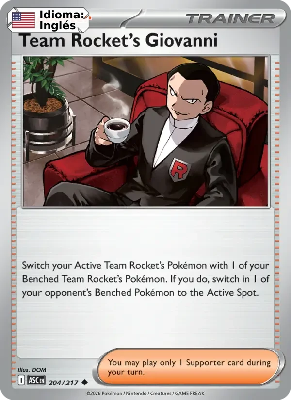 Team Rocket's Giovanni (204) — Ascended Heroes