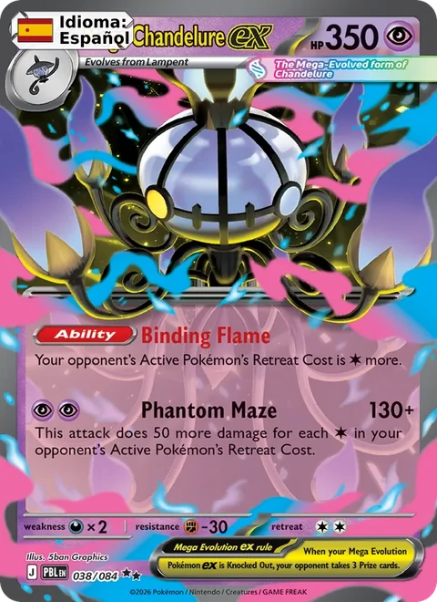 Mega Chandelure ex (038) — Pitch Black