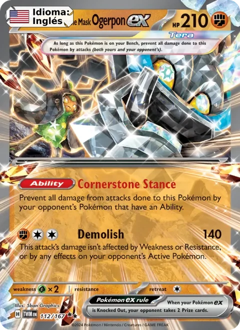 Cornerstone Mask Ogerpon ex (112) — Twilight Masquerade