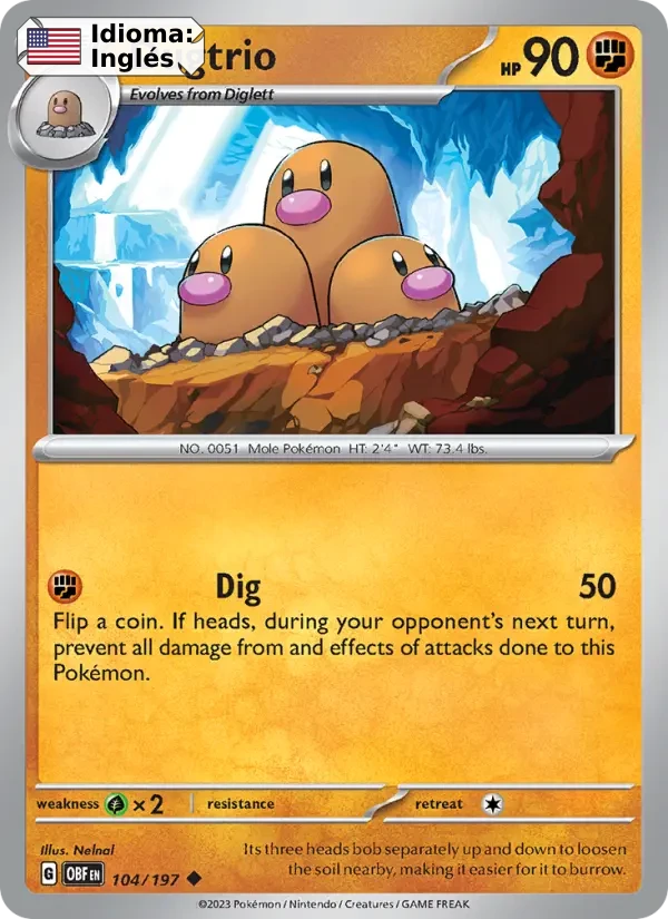 Dugtrio (104) — Obsidian Flames