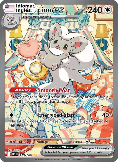 Cinccino ex (119) — Chaos Rising