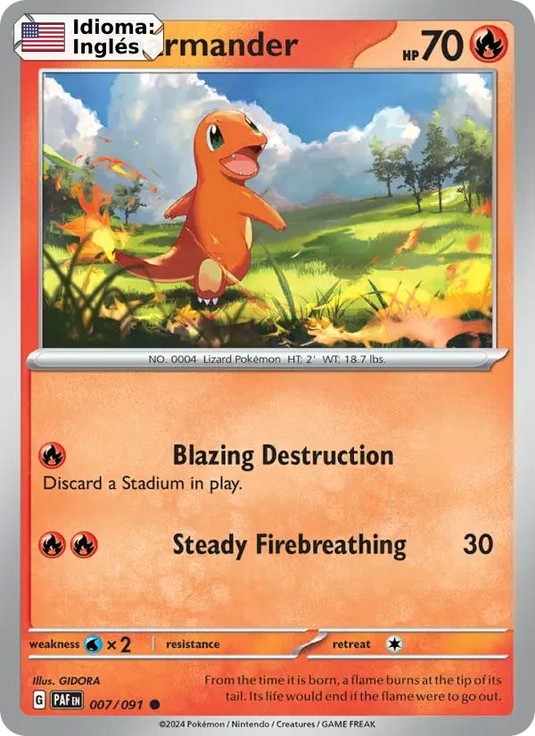 Charmander (007) — Paldean Fates