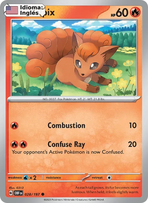 Vulpix (028) — Obsidian Flames