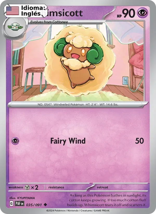 Whimsicott (035) — Paldean Fates