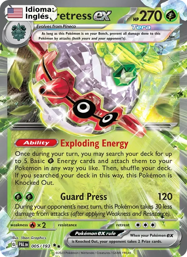 Forretress ex (005) — Paldea Evolved