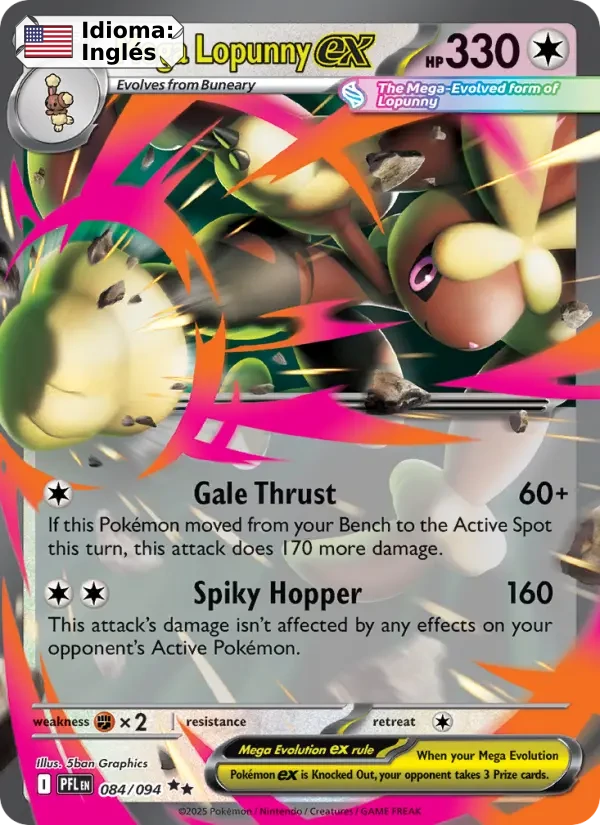 Mega Lopunny ex (084) — Phantasmal Flames
