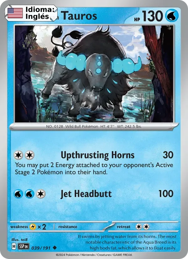 Paldean Tauros (039) — Surging Sparks