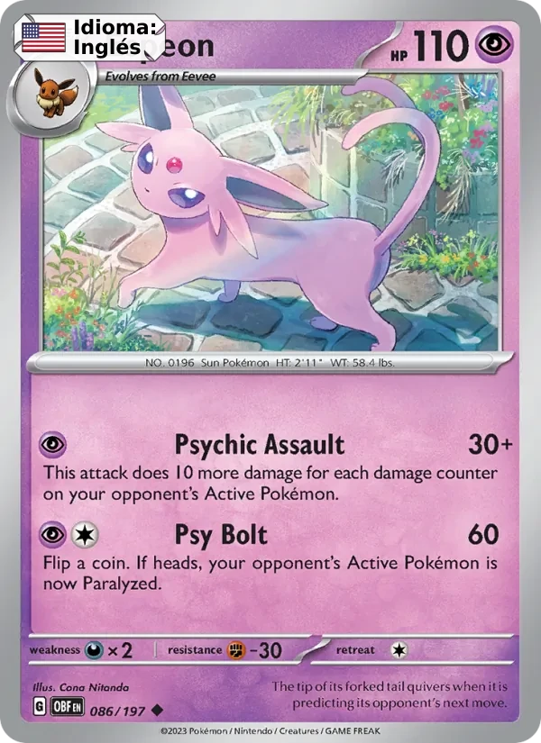 Espeon (086) — Obsidian Flames