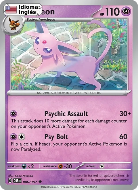Espeon (086) — Obsidian Flames