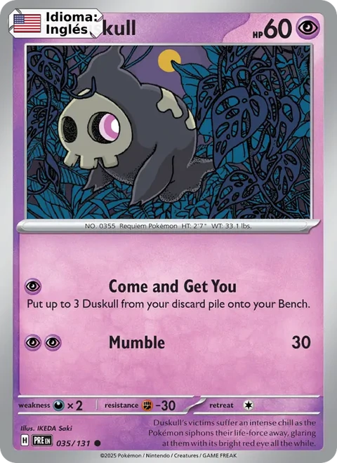 Duskull (035) — Prismatic Evolutions