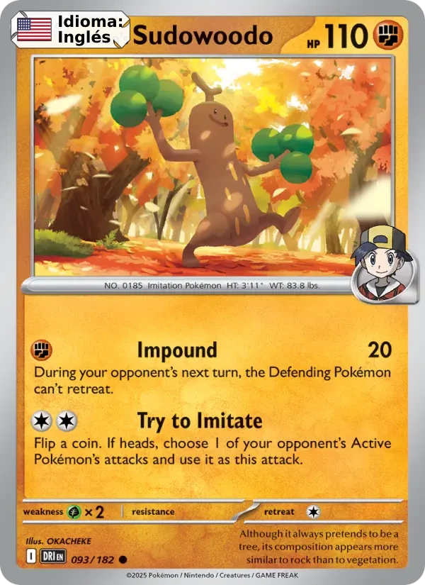 Ethan's Sudowoodo (093) — Destined Rivals