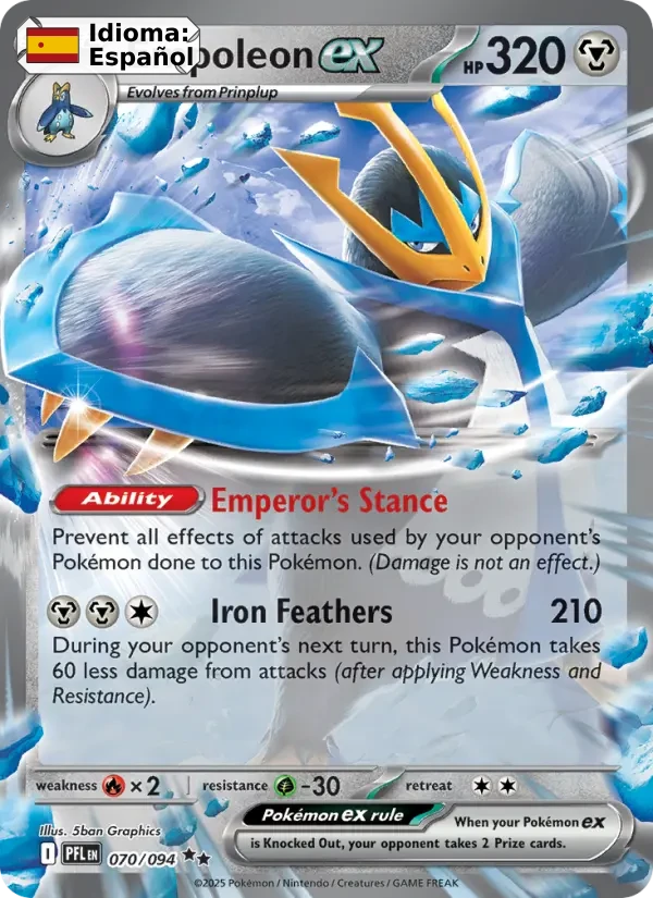 Empoleon ex (070) — Phantasmal Flames
