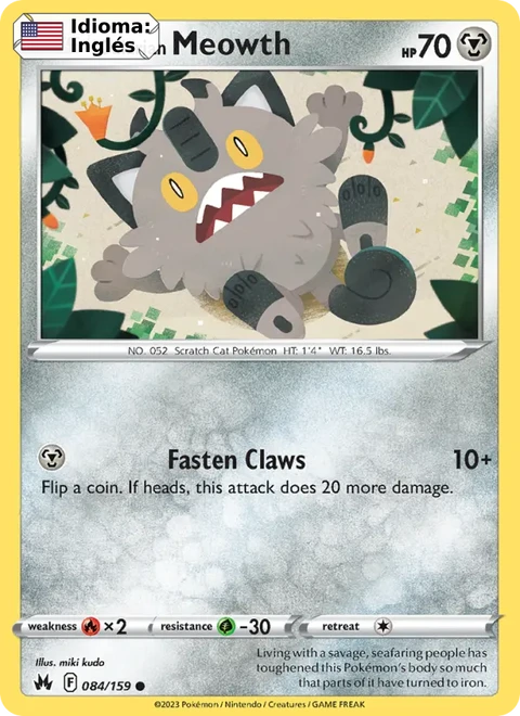 Galarian Meowth (084) — Crown Zenith