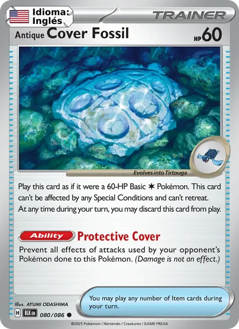Antique Cover Fossil (080) — Black Bolt