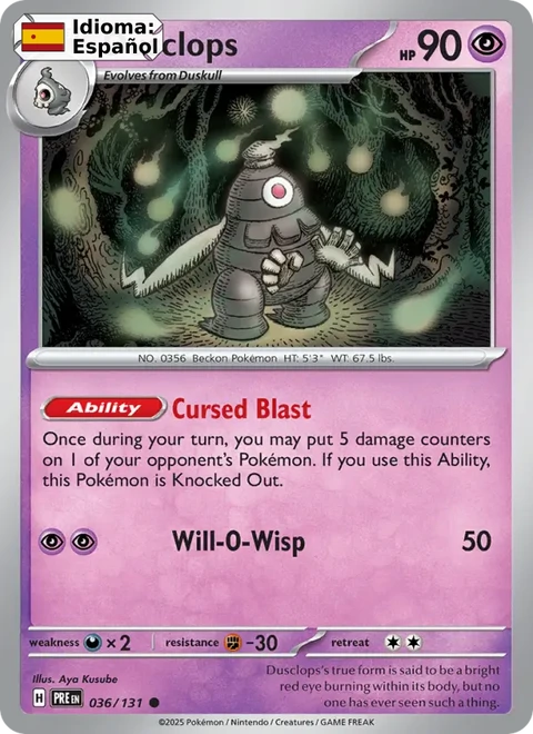 Dusclops (036) — Prismatic Evolutions