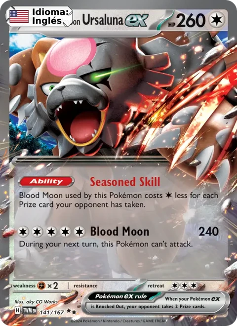 Bloodmoon Ursaluna ex (141) — Twilight Masquerade
