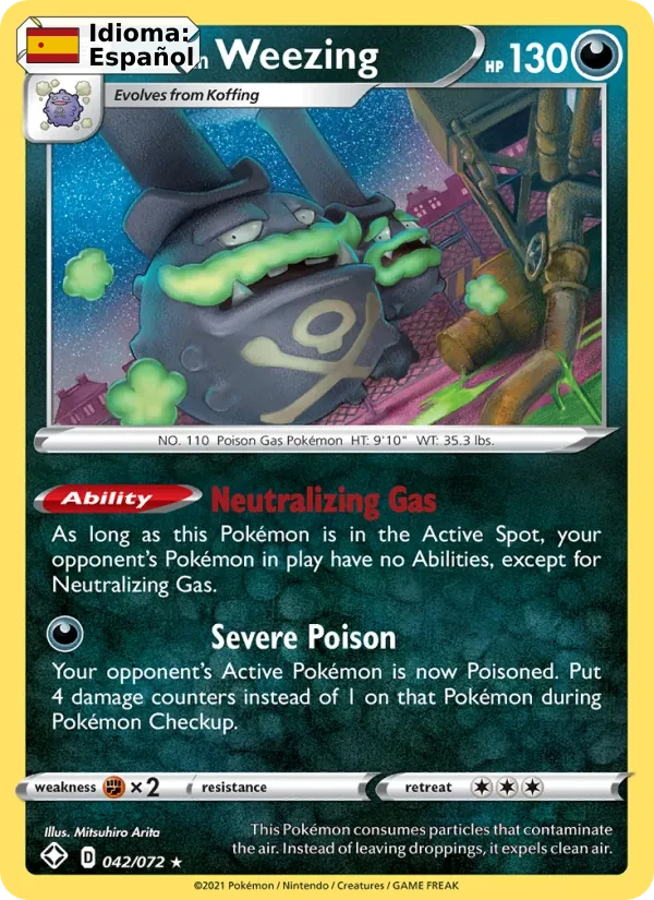 Galarian Weezing (42) — Shining Fates