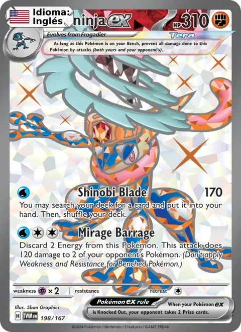 Greninja ex (198) — Twilight Masquerade