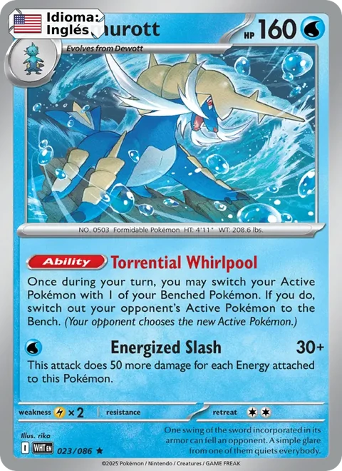 Samurott (023) — White Flare