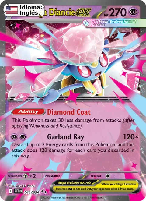 Mega Diancie ex (041) — Phantasmal Flames