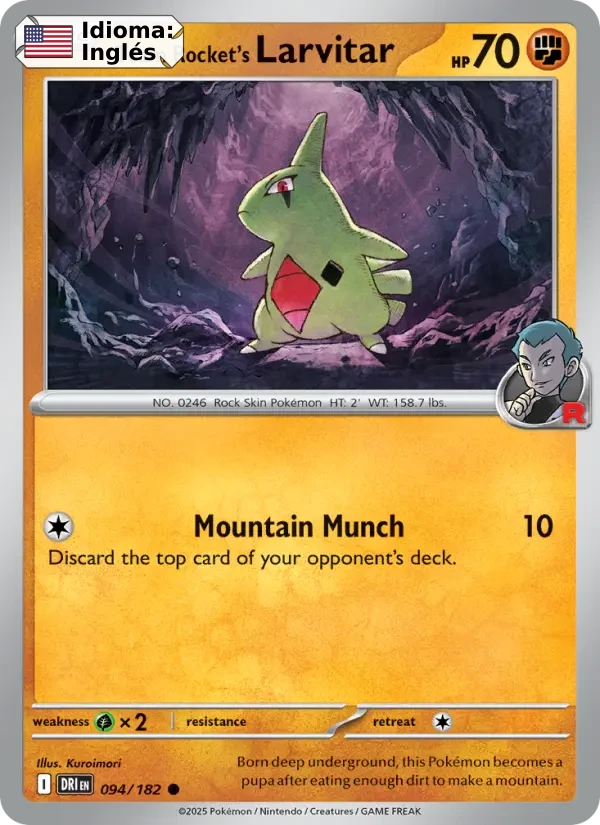Team Rocket's Larvitar (094) — Destined Rivals