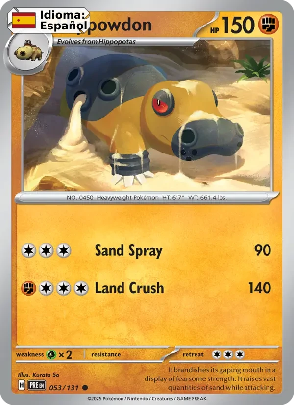 Hippowdon (053) — Prismatic Evolutions