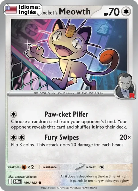 Team Rocket's Meowth (149) — Destined Rivals