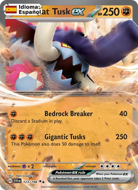 Great Tusk ex (123) — Scarlet & Violet