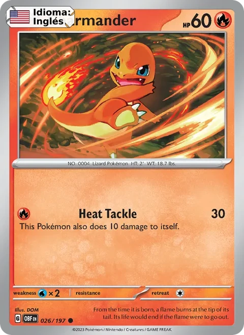 Charmander (026) — Obsidian Flames