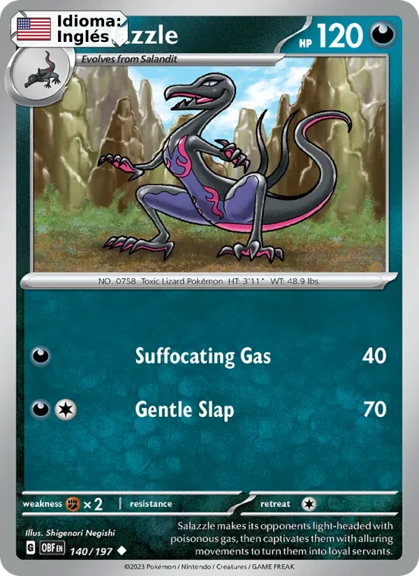 Salazzle (140) — Obsidian Flames