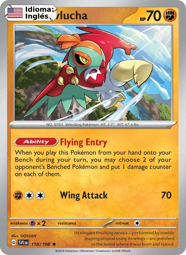 Hawlucha (118) — Scarlet & Violet