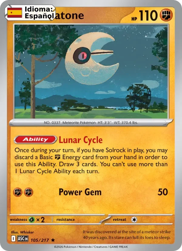 Lunatone (105) — Ascended Heroes