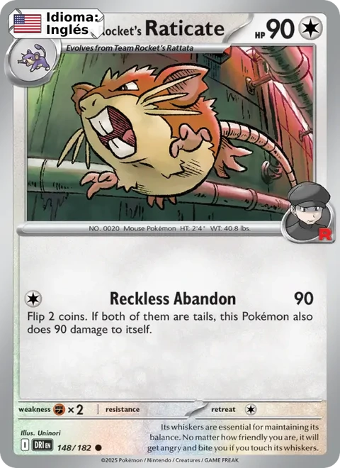 Team Rocket's Raticate (148) — Destined Rivals
