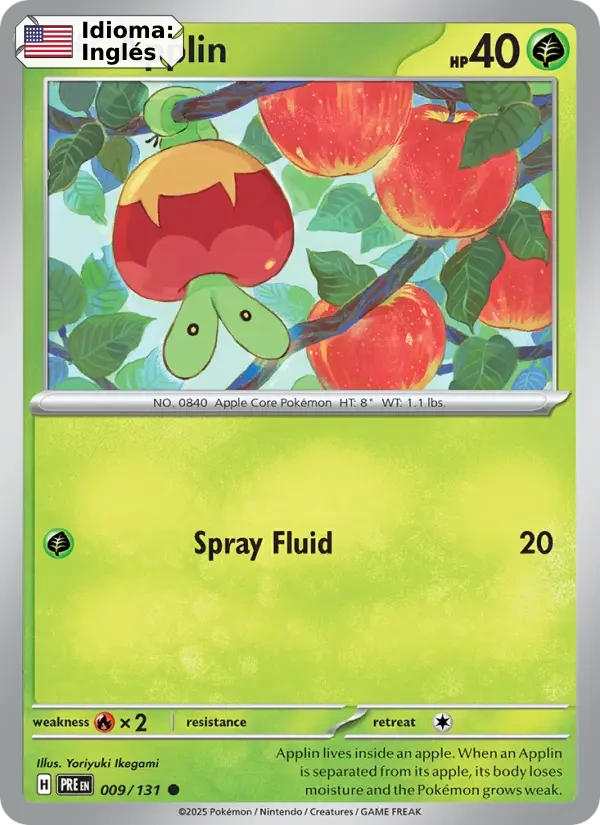 Applin (009) — Prismatic Evolutions