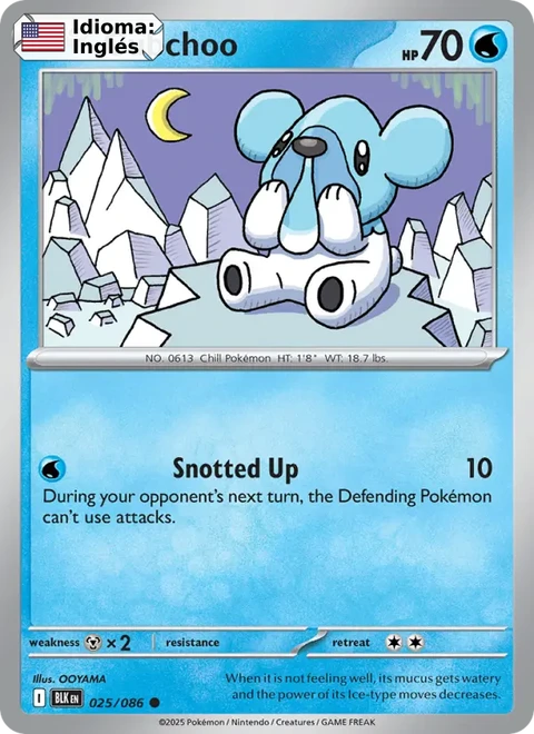 Cubchoo (025) — Black Bolt