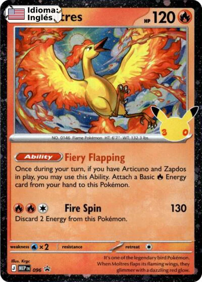 Moltres (30th Celebration) (096) — MEP Black Star Promos