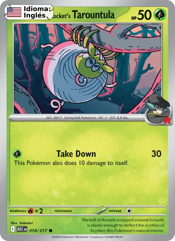 Team Rocket's Tarountula (018) — Ascended Heroes