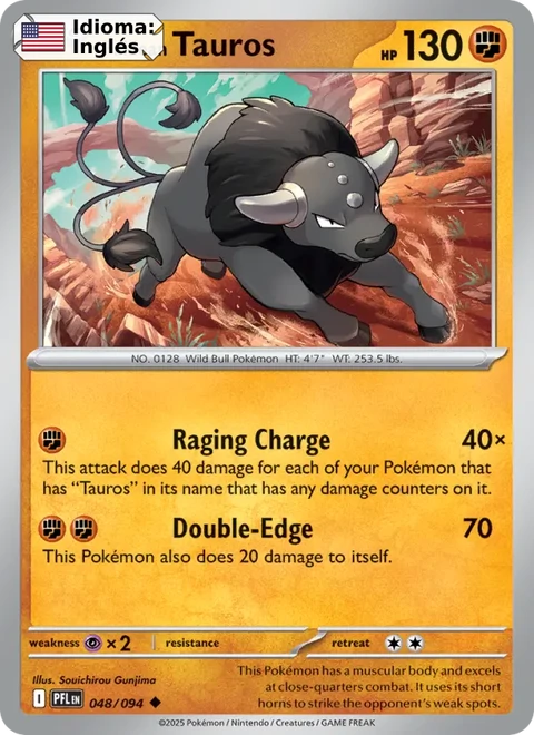 Paldean Tauros (048) — Phantasmal Flames