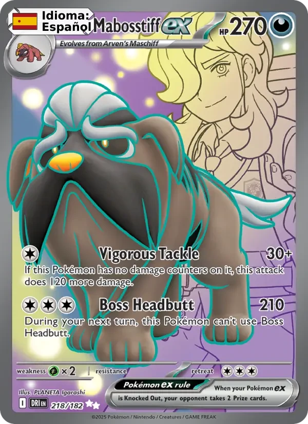 Arven's Mabosstiff ex (218) — Destined Rivals