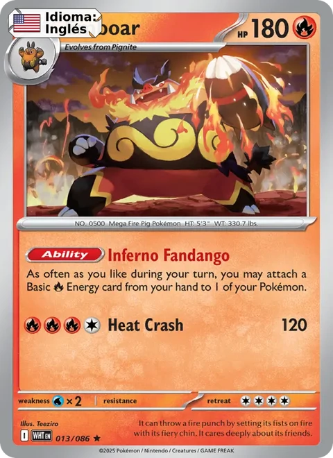 Emboar (013) — White Flare