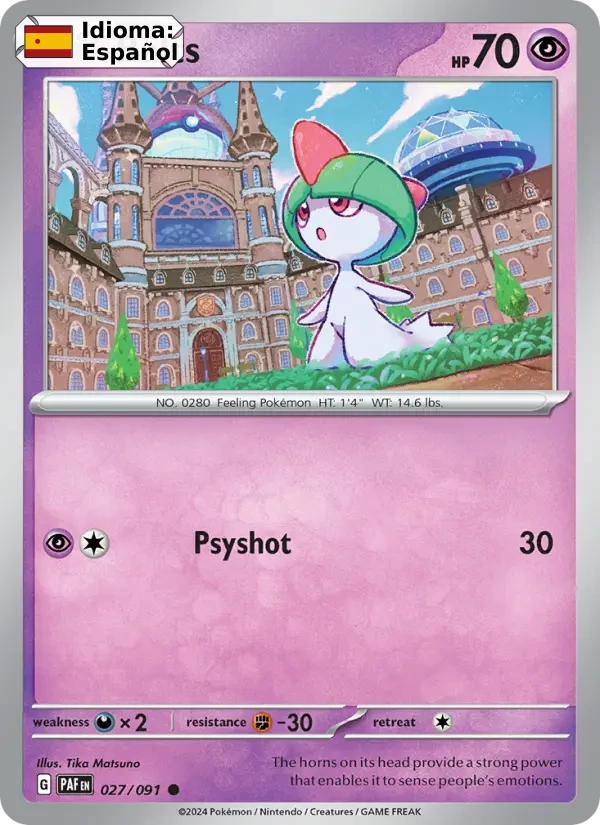 Ralts (027) — Paldean Fates